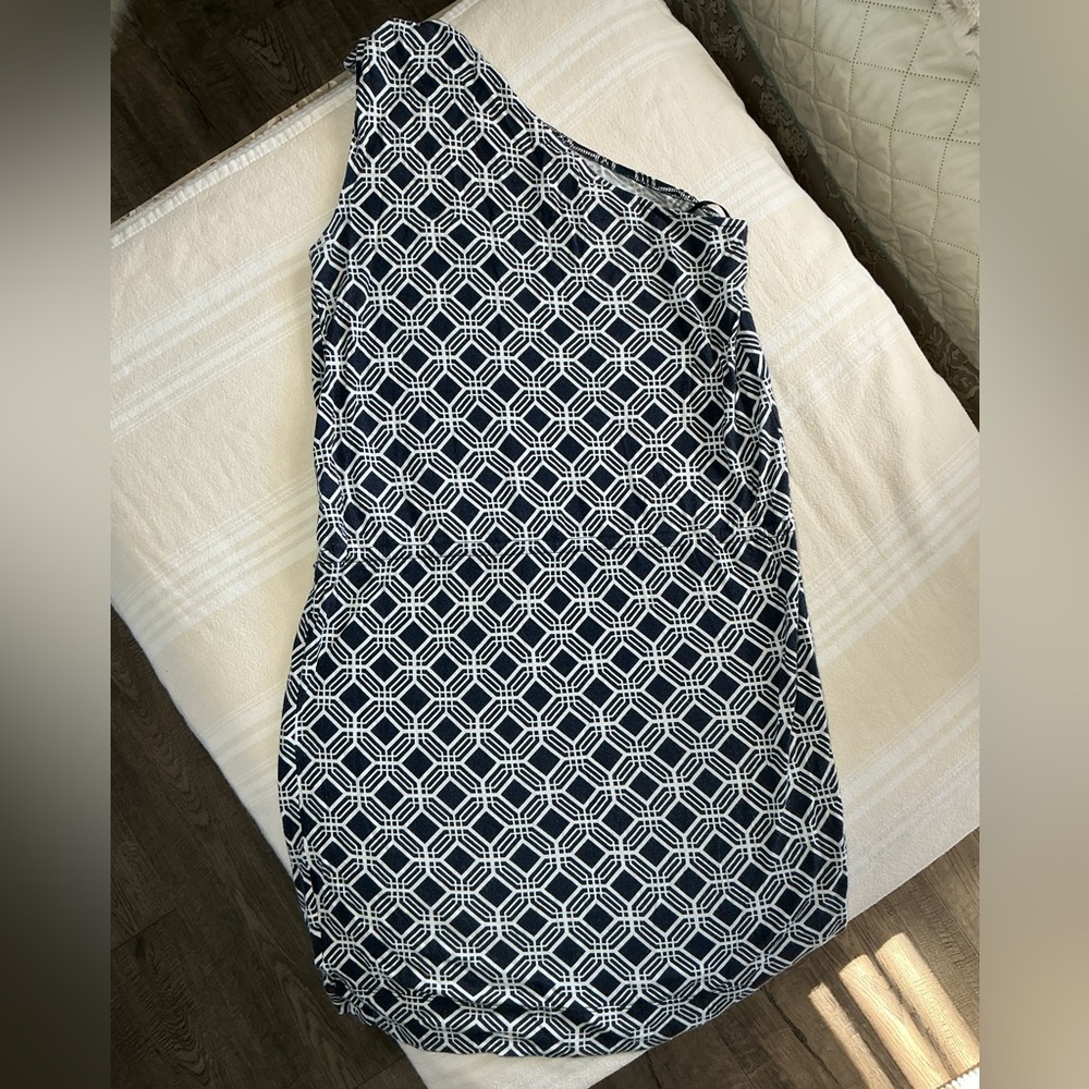 Banana Republic Navy and White Geometric Dress - Picture 5 of 7